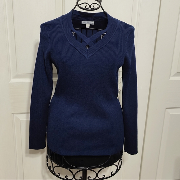 Kim Rogers Sweaters - Kim Rogers Navy Sweater, Small, NWT